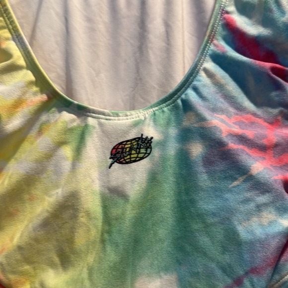 Slunks Tie Dye One-Piece Cheeky Swimsuit S bathing suit volleyball - Picture 6 of 8
